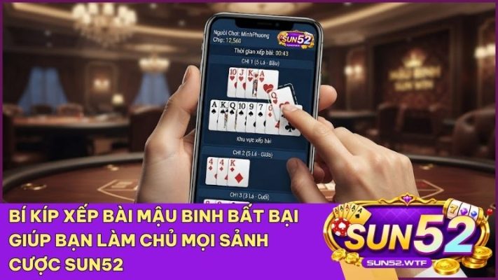 Nghệ thuật sắp xếp bài là yếu tố quyết định thắng thua trong Mậu Binh tại Sun52